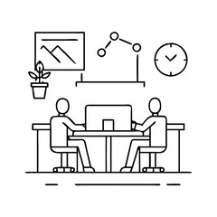 coworking space icon, coworking space vector illustration-simple illustration of coworking space, perfect for coworking space logos and icons