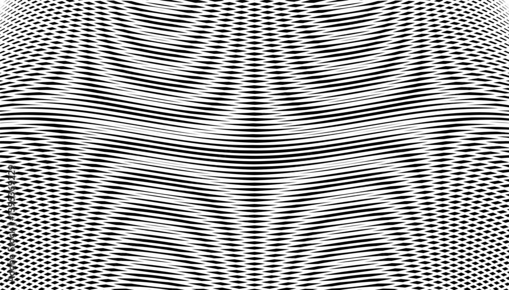 Poster black and white abstract wave pattern for modern background and jersey design. fully editable vector