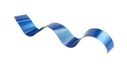 Blue wavy line isolated on white