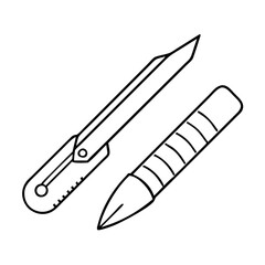 craft knife icon, craft knife vector illustration-simple illustration of craft knife, perfect for craft knife logos and icons