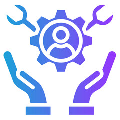 Skill glyph gradient icon