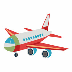 Airplane on the white background 