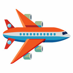 Airplane on the white background 