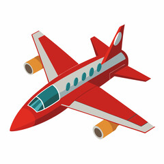 Airplane on the white background 