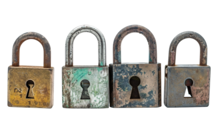 Data IT technology security concept isolated on white