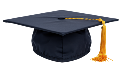 Isolated Blue Graduation Cap
