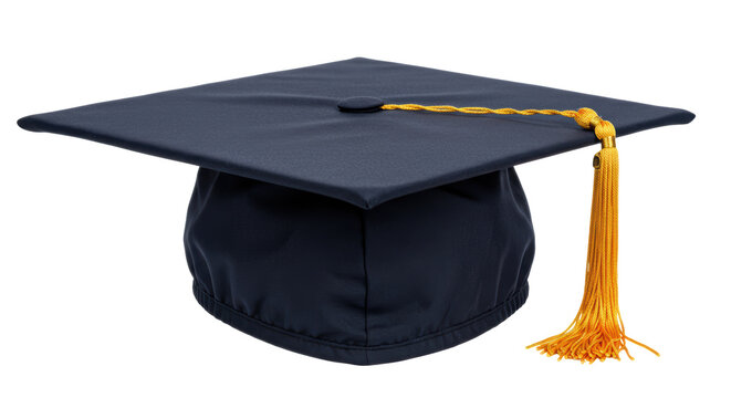 Isolated Blue Graduation Cap