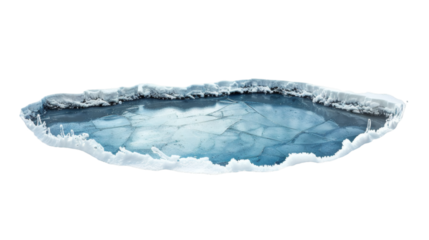 Frozen snowy frame border isolated on white