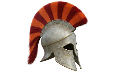 Isolated Greek Helmet with Crest