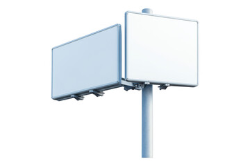 Obraz premium Creating a Mockup of Perpendicular Blank Street Signs at a Crossroad on Transparent Background