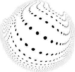 Generative fluid structure with curved mesh textures creating an abstract freeform outline.