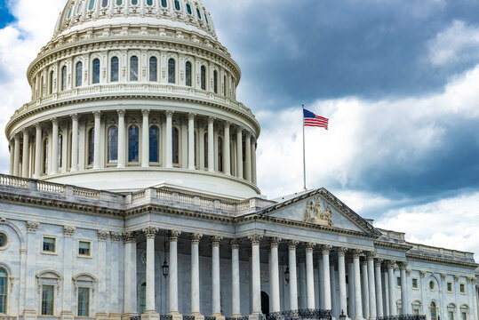 Fototapeta Capitol building in Washington. The United States Senate and House of Representatives.
