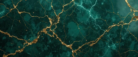  Emerald Green Marble Texture Dark Emerald Marble Texture With Gold Inlays. Luxury Background.