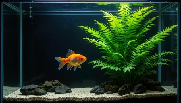  Clean Aquatic Design Oranda Goldfish in a Modern Minimalist Aquarium