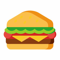 Sandwich icon on white background