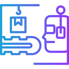Industrial Automation line gradient icon