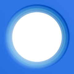 3Dフレーム素材_丸_青