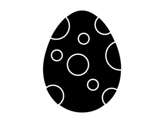 easter circle egg silhouette