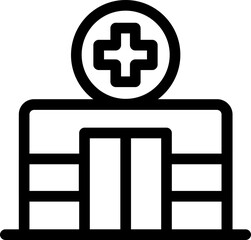 Medical Hospital line icon,  building symbol, logo illustration vector design.