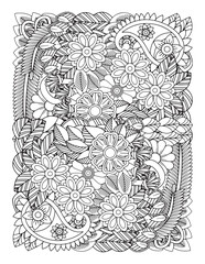Zentangle Coloring Pages for Adults. 