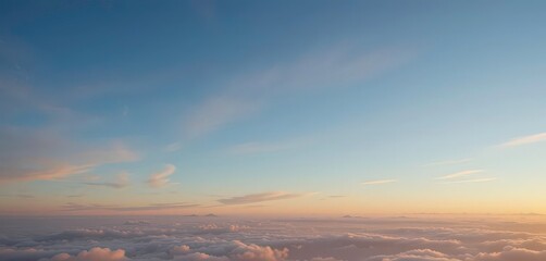 Obraz premium Dawn Flight Abstract Sunrise Through Aircraft Window, Dreamy Cloudscape