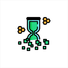 vector illustration of a clock