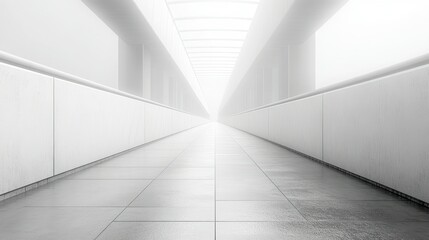 Empty, bright, modern hallway
