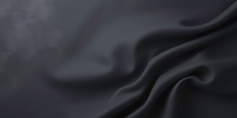Fototapeta premium Achieve a minimalist aesthetic with this dark gray silk background featuring subtle depth and carefully crafted shadows.