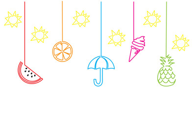 Hello Summer, illustration vector