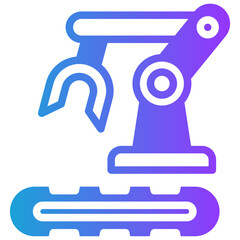 Machinery glyph gradient icon