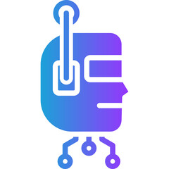 Robotics glyph gradient icon