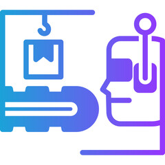 Fototapeta premium Industrial Automation glyph gradient icon