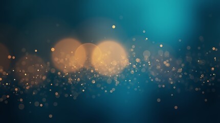 Falling yellow and blue lights gala, abstract sparkle dust particles light dark pattern bokeh background	