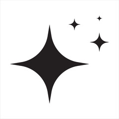 Obraz premium Shine icon symbol vector isolated on white background. Star sparkles icons. For your website, logo, app, UI design. Vector illustration, isolated on white background.
