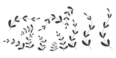 vector illustration of a floral tree branch