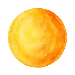 Watercolor Yellow Circle Abstract Design