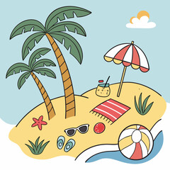 Tropical Leaves and Flowers Background – Exotic Summer