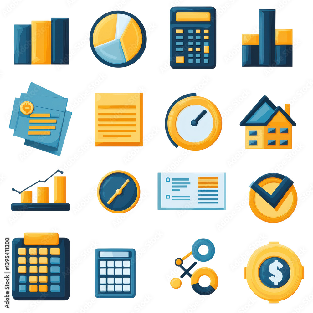 Poster infographics business icon set concept. the essential tools for business data analytics and manageme