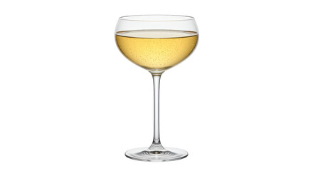 Isolated Champagne Glass with Bubbles