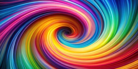 Abstract Rainbow Swirl A vibrant, colorful vortex of dynamic energy and movement, perfect for dynamic backgrounds and designs