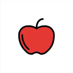 red apple vector illustration