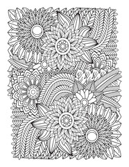 Zentangle Coloring Pages for Adults. 