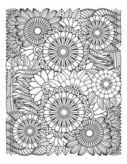 Zentangle Coloring Pages for Adults. 