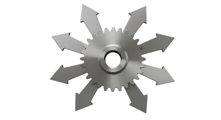 Isolated Gear with arrows