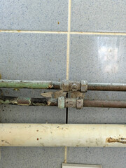 Old Copper Kitchen Bathroom Pipes in back condition house renovation DIY Project