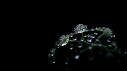 Dew-kissed plant close-up
