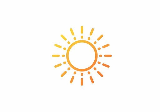 Sunny Day Graphic Design: A Minimalist Sun Illustration