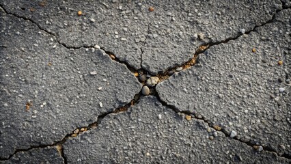 Obraz premium Cracked Surface Texture Starburst Pattern of Fractured Ground with Embedded Pebbles