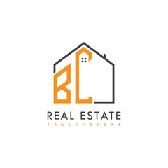 initial monogram logo for real estate With home shape creative design.

