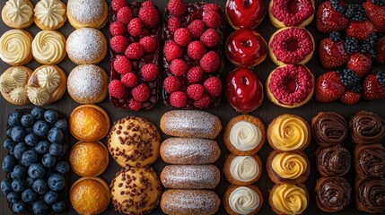 Artisan Delights: A culinary masterpiece, showcasing an array of delectable baked goods, each meticulously crafted with fresh ingredients.  A visually stunning representation of treats and temptation